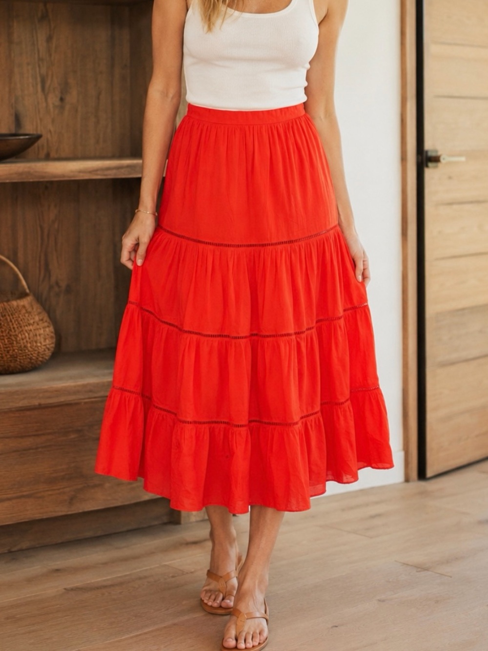 J. Crew Tiered Maxi Skirt